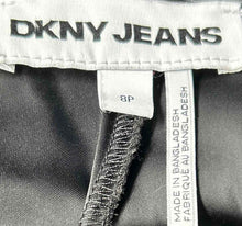 Load image into Gallery viewer, DKNY Womens Black Flat Front Slash Pockets Straight Leg Cargo Pants Size 8P
