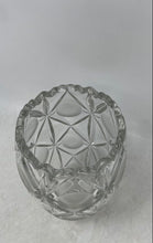 Load image into Gallery viewer, Bohemian Clear Crystal Cut Etched Art Glass Frosted Decorative Vase Collectible
