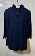 Load image into Gallery viewer, Lauren Ralph Lauren Womens Blue Back Zipper Pullover Sweater Size Medium
