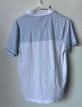 Load image into Gallery viewer, Hugo Boss Mens White Blue Spotted Short Sleeve Collared Slim Fit Polo Shirt Sz S
