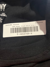 Load image into Gallery viewer, DKNY Womens Black Cotton Front Knot Sport Rhinestone Pullover T-Shirt Sz L W/Tag

