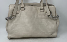 Load image into Gallery viewer, Michael Kors Womens Hamilton Cream Leather Top Handle Large Satchel Handbag
