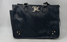 Load image into Gallery viewer, Juicy Couture Womens Black Inner Pockets Double Handle Shoulder Tote Handbag
