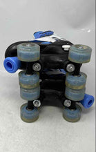 Load image into Gallery viewer, Truwheelz Kids Blue Glitter Adjustable Quad Roller Skates Size Medium
