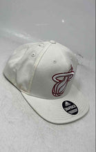 Load image into Gallery viewer, Adidas Mens White Miami Heat Embroidered Logo Basketball Snapback Cap One Size

