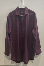 Load image into Gallery viewer, Kenneth Cole Awearness Mens Purple Cotton Non-Iron Slim Fit Dress Shirt Size 17
