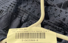 Load image into Gallery viewer, BCBGMaxazria Womens Blue Lace Long Sleeve Pockets Full-Zip Bomber Jacket Size S
