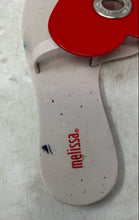 Load image into Gallery viewer, Melissa Womens White Red Slip-On Open Toe Heart-Embellished Thong Sandals Size 6
