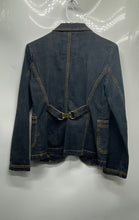 Load image into Gallery viewer, Michael Kors Womens Blue Denim Long Sleeve Button-Front Jacket Size Small
