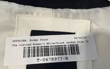 Load image into Gallery viewer, The Limited Womens White Black Shawl Lapel One-Button Blazer Size 10 With Tag
