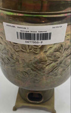 Load image into Gallery viewer, Antique Brass Russian Samovar Ornate Engraved Floral Design Solid Teapot
