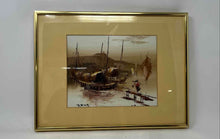 Load image into Gallery viewer, Traditional Chinese Junk Boats Framed Oil Canvas Painting Signed By F. Sing
