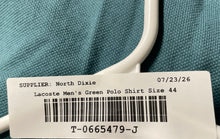 Load image into Gallery viewer, Lacoste Mens Green Cotton Regular Fit Short Sleeve Collared Polo Shirt Size 44
