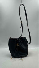 Load image into Gallery viewer, Authentic Lauren Ralph Lauren Womens Andie Black Drawstring Bucket Bag Stained
