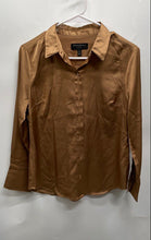 Load image into Gallery viewer, Banana Republic Womens Brown Long Sleeve Classic-Fit Button-Up Shirt Size S
