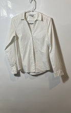 Load image into Gallery viewer, H&amp;M Womens White Black Polka Dot Long Sleeve Collared Button-Up Shirt Size 6
