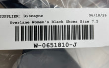 Load image into Gallery viewer, Everlane Womens Black Square Toe Slip-On Ballet Flats Size 7.5
