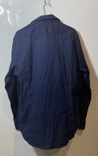 Load image into Gallery viewer, Banana Republic Mens Blue Printed Stretch Tailored Slim Fit Button-Up Shirt Sz L
