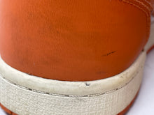 Load image into Gallery viewer, Authentic Nike Kids Jordan 1 Retro High OG Orange White Sneaker Shoes 2Y Stained
