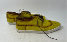 Load image into Gallery viewer, Ga Rucci Mens Yellow Brown Leather Lace-Up Wingtip Derby Dress Shoes Size 11
