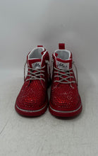 Load image into Gallery viewer, Lola + The Boys Unisex Kids Crystal Ruby Red Side Zipper Ankle Boots Size 35/4Y

