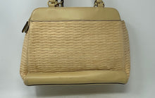 Load image into Gallery viewer, Etienne Aigner Womens Beige Cream Straw Inner Pockets Top Handle Handbag
