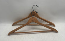 Load image into Gallery viewer, Lot Of 2 Pcs Hilton Hotels Beige Silver-Tone Wooden Clothes Hangers
