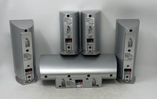 Load image into Gallery viewer, Lot Of 5 Pcs Panasonic 4 Vertical Satellite Speakers 1 Center Set Not Tested
