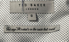Load image into Gallery viewer, Ted Baker Mens Black White Geometric Print Long Sleeve Button-Up Shirt Size 6
