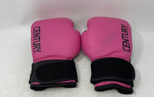 Load image into Gallery viewer, Century Womens Pink Black Strive Washable Hook &amp; Loop Athletic Boxing Bag Gloves
