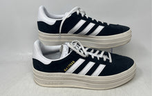 Load image into Gallery viewer, Adidas Womens Gazelle White Black Low Top Lace-Up Sneaker Shoes Size 10

