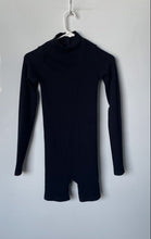 Load image into Gallery viewer, Forever 21 Womens Black Ribbed Long Sleeve Mock Neck One-Piece Romper Size S
