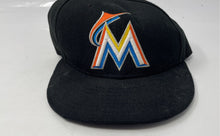 Load image into Gallery viewer, New Era Mens Black Miami Marlins Team Adjustable Baseball Cap Size 7 1/4
