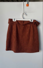 Load image into Gallery viewer, Forever 21 Womens Brown Slash Pocket Front Zip Belted Mini Skirt Size S
