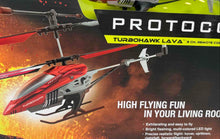 Load image into Gallery viewer, Protocol Turbohawk Lava 3 Channel Remote Control Helicopter Easy Led Not Tested
