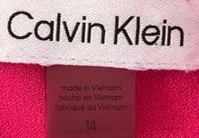 Load image into Gallery viewer, Calvin Klein Womens Pink Sleeveless Back Zip Round Toe Sheath Dress Size 14
