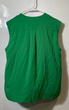 Load image into Gallery viewer, Calvin Klein Womens Green Sleeveless V-Neck Stretch Pullover Blouse Top No Size
