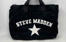 Load image into Gallery viewer, Steve Madden Womens Black Double Handle Shoulder Tote Handbag
