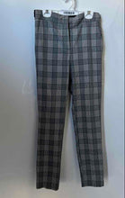 Load image into Gallery viewer, Zara Womens Gray Houndstooth Flat Front Straight Leg Ankle Pants Size XS

