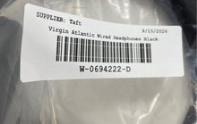 Load image into Gallery viewer, Virgin Atlantic Black Adjustable Over-Ear Noise-Canceling Wired Headphones
