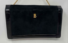 Load image into Gallery viewer, Cuero Vaca Womens Black Inner Pockets Chain Strap Shoulder Purse
