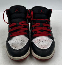 Load image into Gallery viewer, Authentic Nike Boys Air Jordan 1 Mid PS Black White Red Sneaker Shoes Size 3Y
