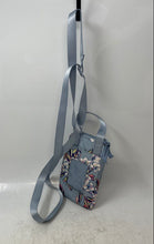 Load image into Gallery viewer, Vera Bradley Womens Blue Floral Print Adjustable Strap Crossbody Purse
