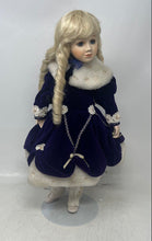 Load image into Gallery viewer, Vintage Franklin Heirloom Blonde Hair Margaret Lynn Collectible Porcelain Doll
