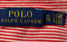 Load image into Gallery viewer, Polo Ralph Lauren Girls Red Striped Cotton Short Sleeve Pullover T-Shirt Size XL
