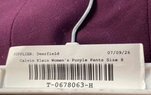 Load image into Gallery viewer, Calvin Klein Womens Purple Highline Flat Front Skinny Leg Ankle Pants Size 8
