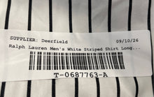 Load image into Gallery viewer, Ralph Lauren Mens White Striped Long Sleeve Custom Fit Button-Up Shirt Size L
