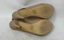 Load image into Gallery viewer, Michael Kors Womens Beige Peep Toe High Stiletto Slingback Heels Size 7 M
