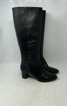Load image into Gallery viewer, Talbots Womens Black Leather Zipper Block Knee High Boots Size 9M
