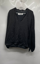 Load image into Gallery viewer, Express Womens Black Long Sleeve Tie Neck Pullover Blouse Top Size XL
